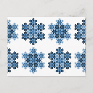Tessellated Koch Snowflakes Postkarte