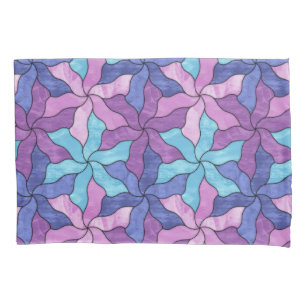 Tessellierte Blume aus Hartglas Kissenbezug