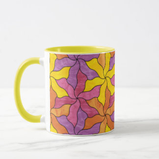 Tessellierte Blume aus Hartglas Tasse