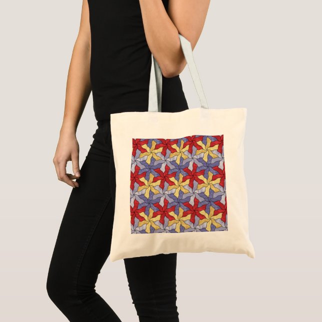 Tessellierte Blume aus Hartglas Tragetasche (Vorderseite (Produkt))