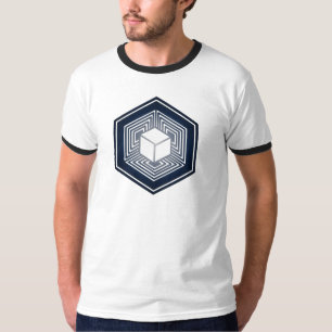 Tesseract, 4D Hypercube, Hyperwürfel, Crop Circle T-Shirt