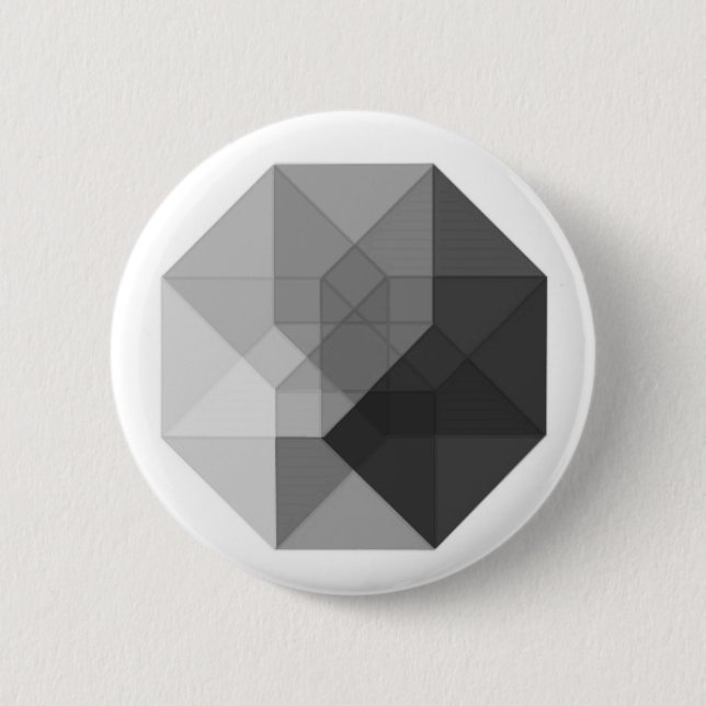Tesseract (greyscale) button (Vorderseite)