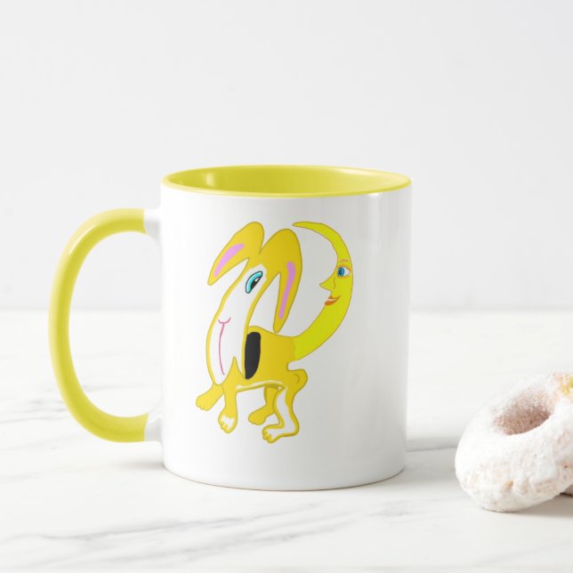 Tessie The Moon 🌙 Hund 🐶 Tasse (Mit Donut)