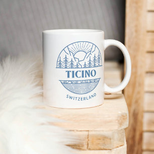 Tessin, Schweiz Minimalistische Landschaft Tasse