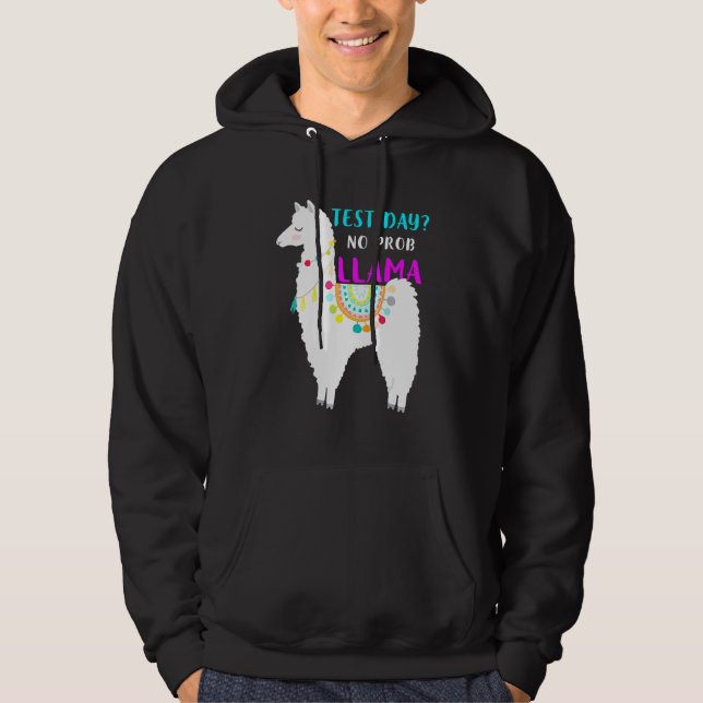 Test Day No Prob Llama Lehrer Test Hoodie (Vorderseite)