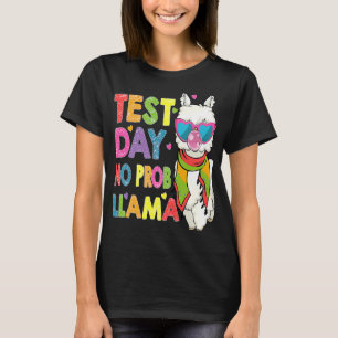 Test Day No Prob Llama Niedlich Llama Lehrer Testi T-Shirt