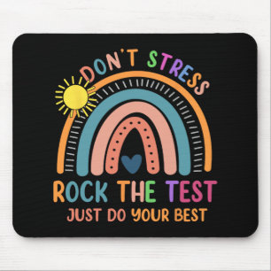 Test Day Rock Der Testlauf gibt dem Lehrer Stuhl Mousepad