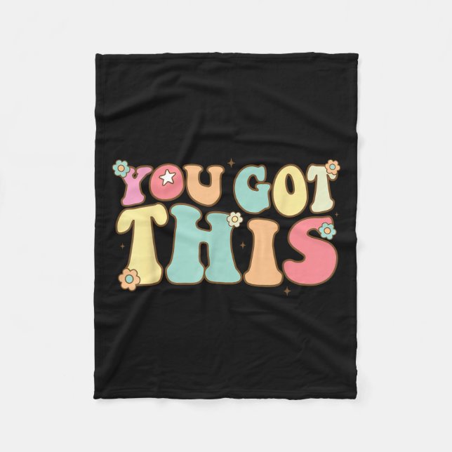 Test Day Teacher Shirt Motivational Testing Day St Fleecedecke (Vorderseite)