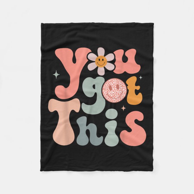 Test Day Teacher Shirt Motivational Testing Day St Fleecedecke (Vorderseite)