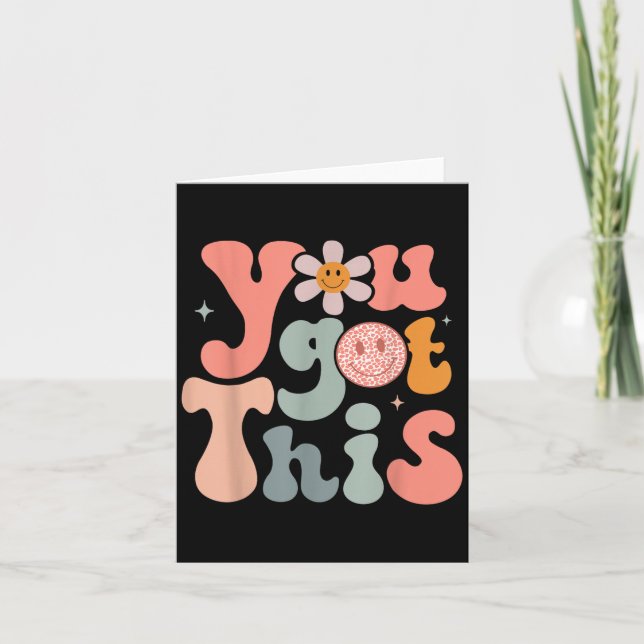 Test Day Teacher Shirt Motivational Testing Day St Karte (Vorderseite)