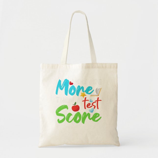Test Day Teacher Shirt Sie sind mehr als ein Test  Tragetasche (Vorne)