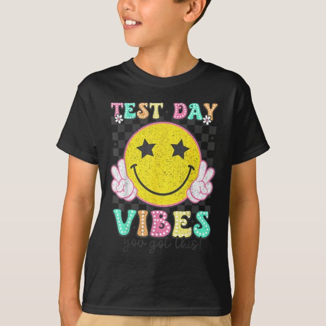 Test Day Vibes You Got This Retro Groovy Testing D T-Shirt (Vorderseite)