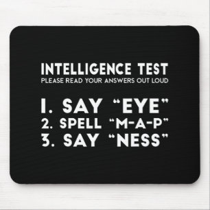Test Eye Karte Ness Funny Joke Vatertag Mousepad
