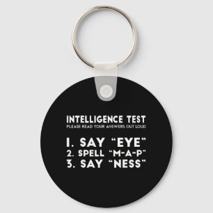 Test Eye Karte Ness Funny Joke Vatertag Schlüsselanhänger