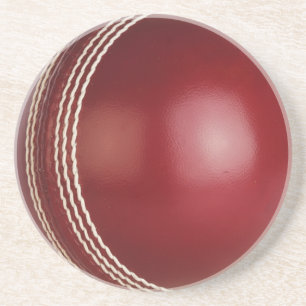 Test Match Red Cricket Ball Getränkeuntersetzer