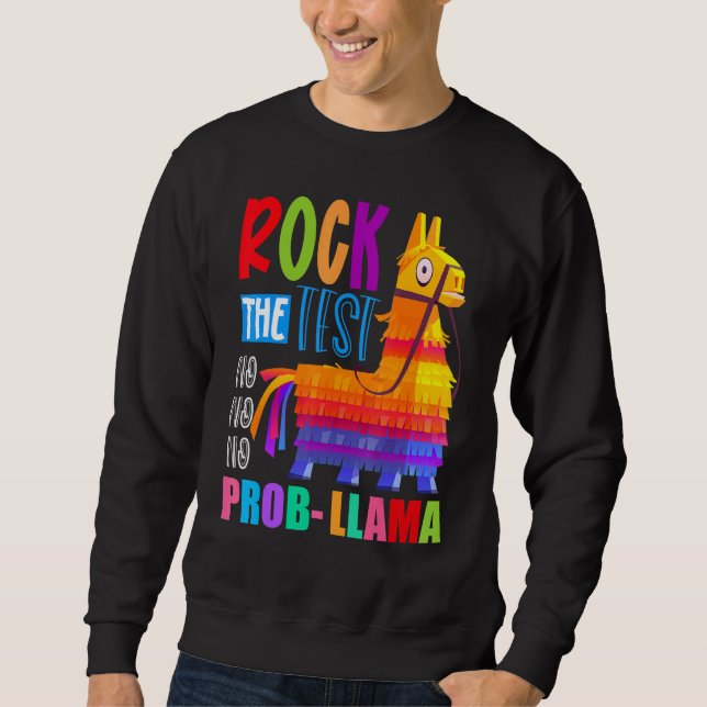 Test No Prob Llama Lehrer Testtag Ma Sweatshirt (Vorderseite)