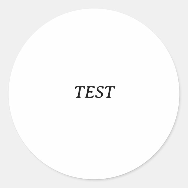Test Runder Aufkleber (Vorderseite)