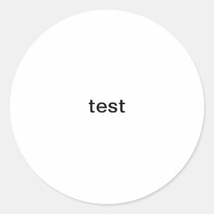 Test Runder Aufkleber