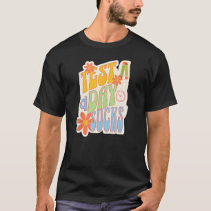 Test Tag 70er Jahre Vintage Blumen Friedenszeichen T-Shirt
