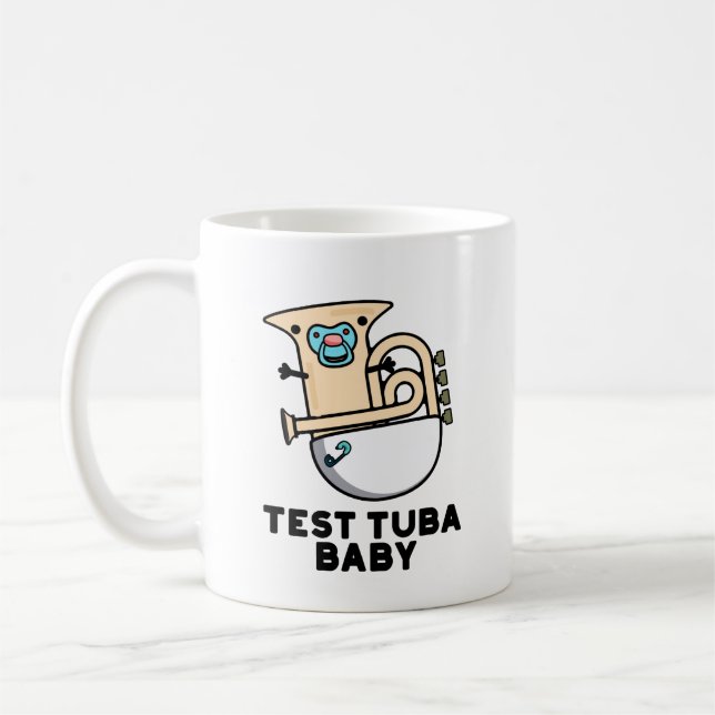 Test Tuba Baby Funny Science Tuba Pub Kaffeetasse (Links)