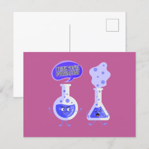 Test Tube Chemie Ich glaube, Sie überreagieren Postkarte