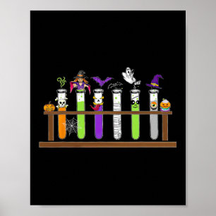 Test Tube Chemie Nerd Wissenschaft Lehrer Spooky H Poster