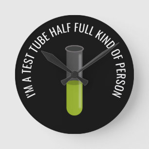 Test Tube Runde Wanduhr