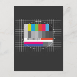 Test TV 90er Party 80er Outfit Retro Kostüm Postkarte