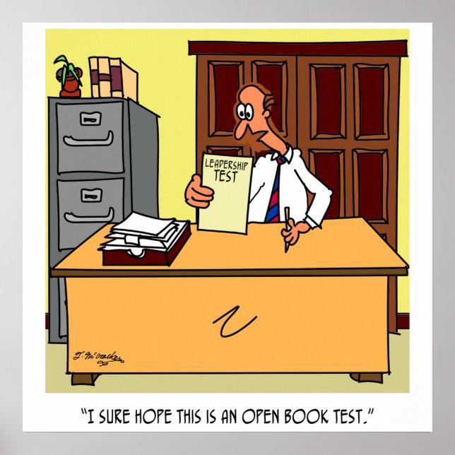 Test zur Führung des offenen Buches Poster (Vorne)