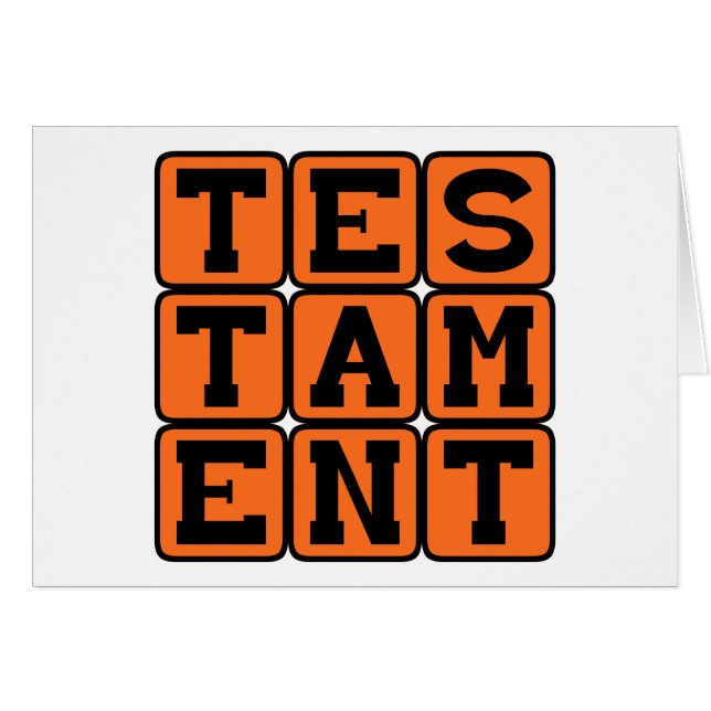 Testament, Nachweis der Tatsachen (Vorderseite (Horizontal))