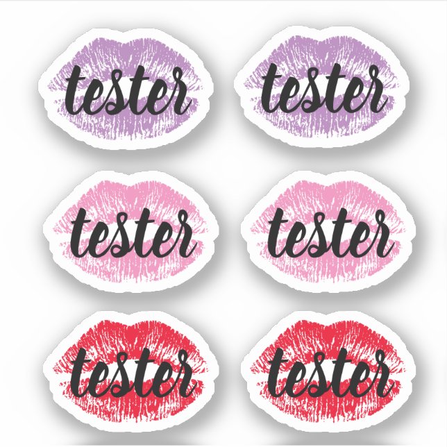 Testbeispiel Me Lips Lipstick-Makeup-Produkt Aufkleber (Vorderseite)