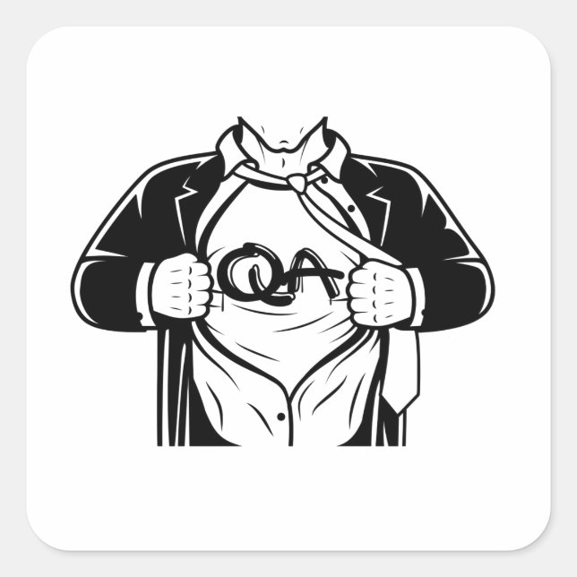 Testdesign für Super Software-Qualitätssicherung Quadratischer Aufkleber (Vorderseite)