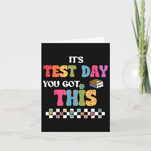 Testen der Motivation Student Lehrer seinen Testta Karte (Vorderseite)