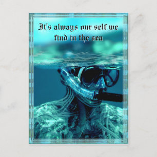 Testen des Wassers Anpassbare Postkarte