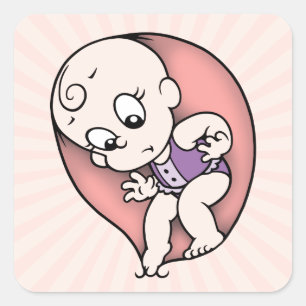 Testen des Wassers Quadratischer Aufkleber