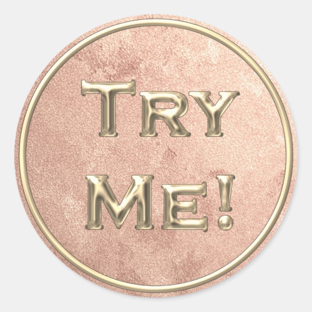 Testen Sie den Beispielcontainer Me Gold Skinny Bl Runder Aufkleber (Vorderseite)