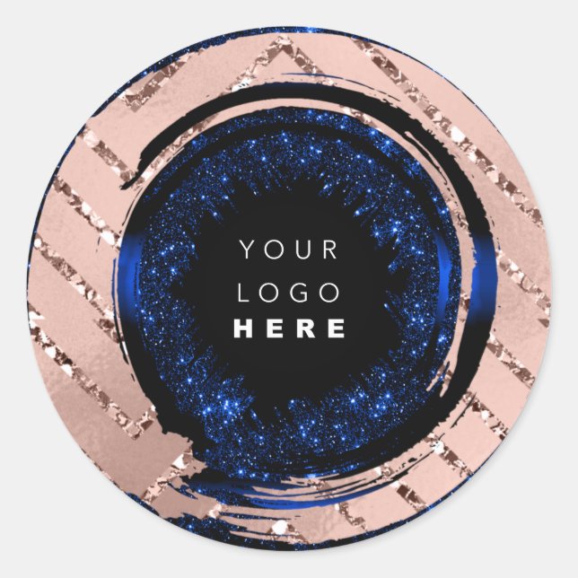 Testen Sie den Blue RoyalTester-Beispielcontainer  Runder Aufkleber (Vorderseite)