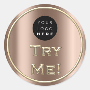 Testen Sie den Gold Tester-Beispielcontainer für  Runder Aufkleber