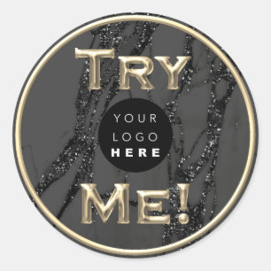 Testen Sie den Gold Tester-Beispielcontainer Schwa Runder Aufkleber