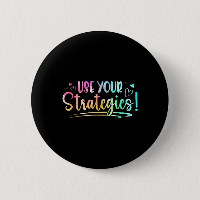 Testen Sie den Staat Ihres Strategietests niedlich Button (Vorderseite)