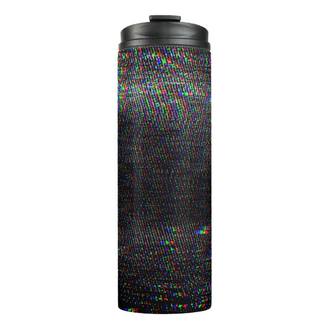 Testen Sie Glitch Textur. Thermosbecher (Vorderseite)
