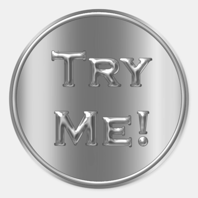 Testen Sie Me Rose Grau Silver Tester Beispielcont Runder Aufkleber (Vorderseite)