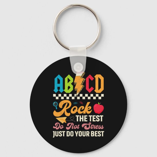 Testen von ABCD-Tests als Testlehrer Schlüsselanhänger (Vorderseite)
