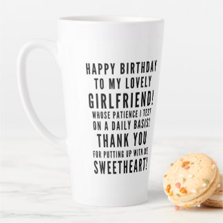 Testen von Freundinnenhaftigkeit zum Geburtstag Milchtasse