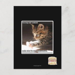 Testen von Sonnen Postkarte