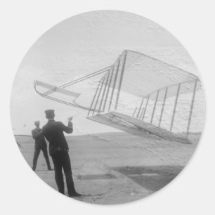 Testflug der Wright Brothers Runder Aufkleber