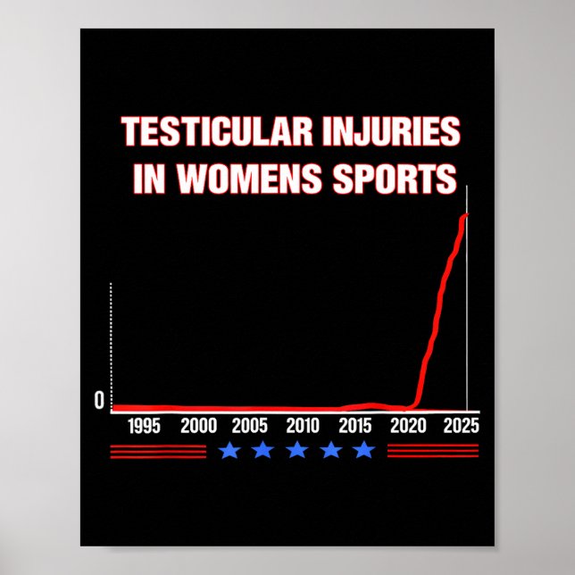 Testicular Injuries In Womens Srts Funny Saying Me Poster (Vorne)