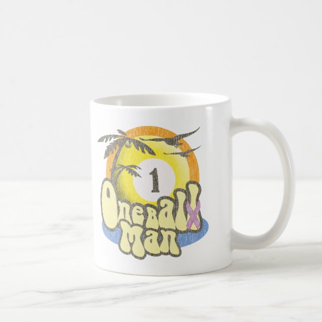 Testikular- Krebs-Überlebend-Spaß Tasse (Rechts)