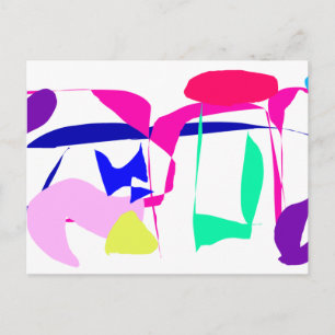 Testimony Lines Lila Ponds Fliegend ruhig Postkarte