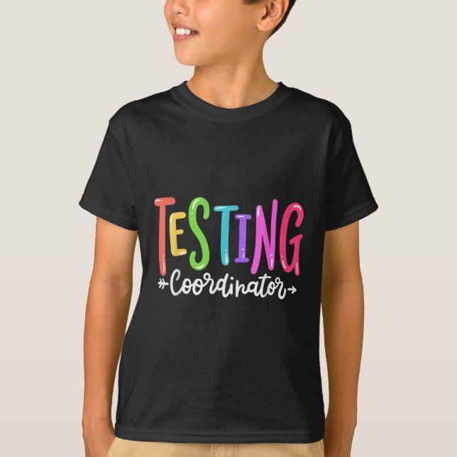 Testing Coordinator Test Day Exam Motivational Squ T-Shirt (Vorderseite)